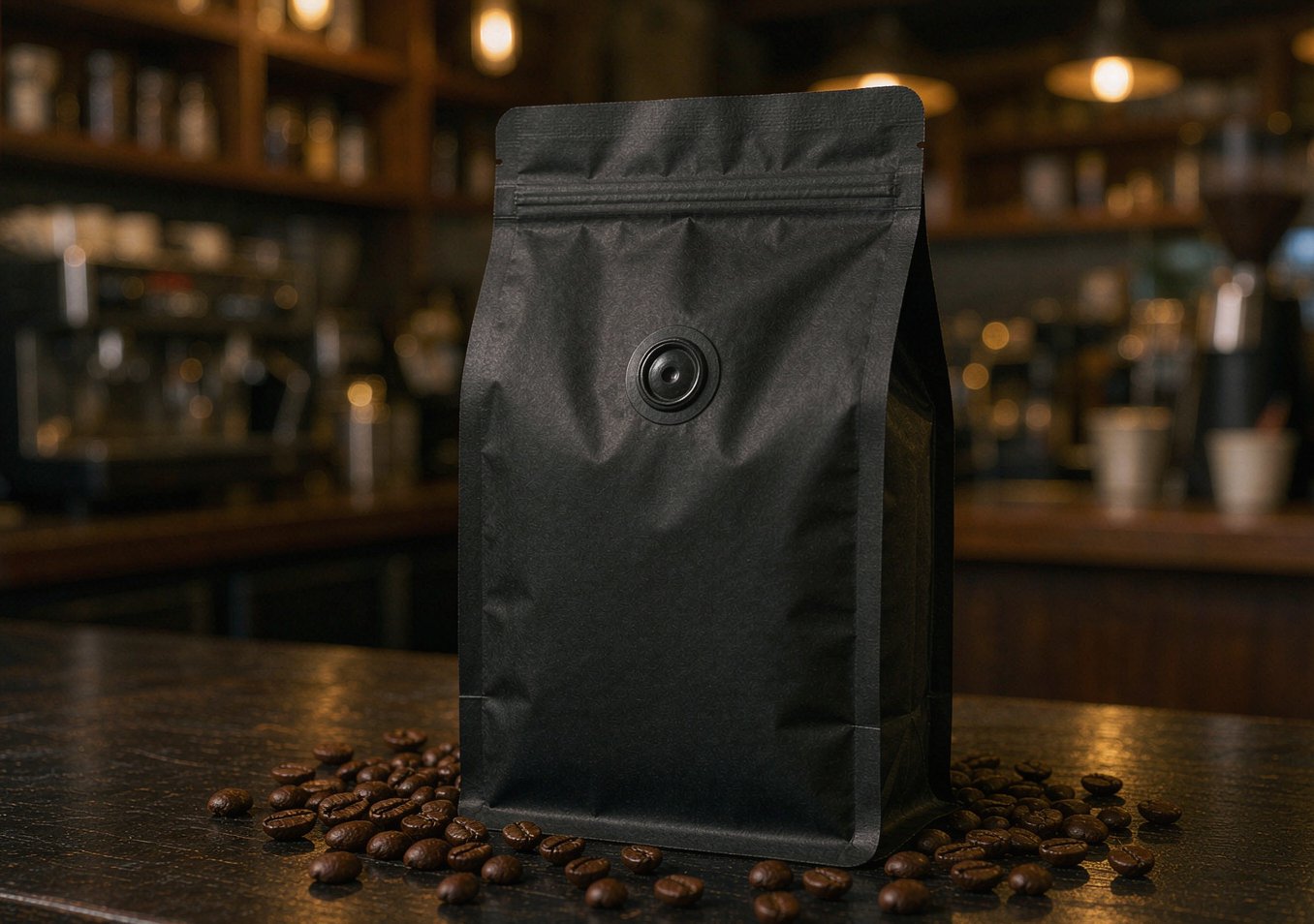 Coffee Stand Up Pouch with Valve